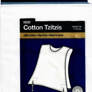 Tzitzis Cotton AY V-Neck 2- Hole Reg Tzitzis