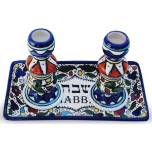 Armenian Candlesticks with Tray