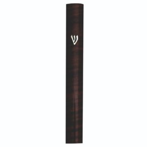 Aluminium Mezuzah 3D Metallic Paint- Brown Stripes