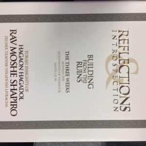 REFLECTIONS & INTROSPECTIONS-The Three Weeks