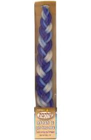 Havdalah candle blue/white