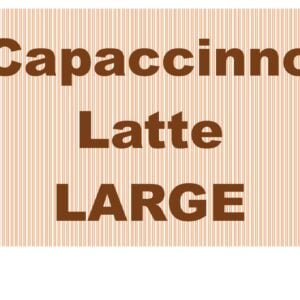 9996 LATTE Cappuccino large coffee