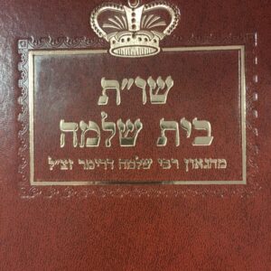 שו"ת בית שלמה חושן משפט ב"כ BEIS SHLOMO CHOSHEN MISHPAT