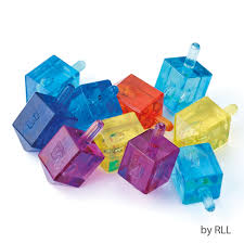 Chanukah Translucent Dreidels - Assorted Colors