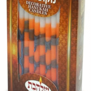 decorated Hanukkah candles