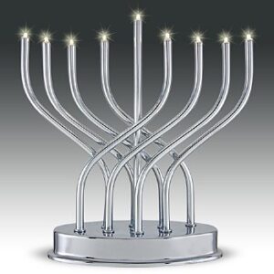 Metal LED Battery Menorah