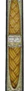 Havdalah candle wax braided