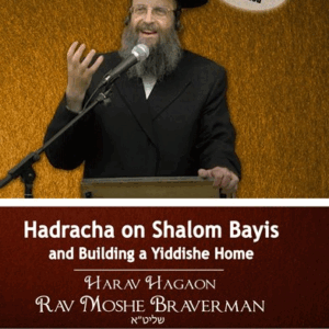 Rav Moshe Braverman Hadracha on Shalom Bayis and Building a Yiddishe Home