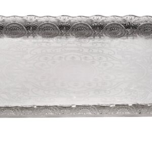 Tray For candles Filigree Silver Plated large 21.5x 16"