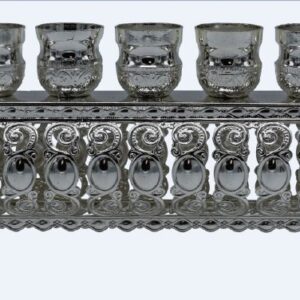 Oil Menorah Silver Plated Cups