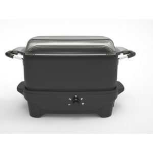 Plata Slow Cooker 8 Quart with Flat Glass Top. 5 Temp Settings