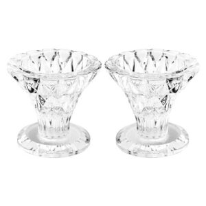 ELEGANT CRYSTAL CANDLESTICKS
