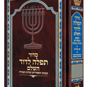 Siddur Tefillah LeDavid HebrewOnly Mid Size Sephardic Edot HaMizrach with English Instructions