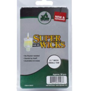 Ner Mitzvah Super Wicks 2.5" With Small Tab 30107