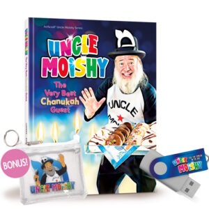 Uncle Moishy Chanukah Book USB FREE Tzedakah Pouch