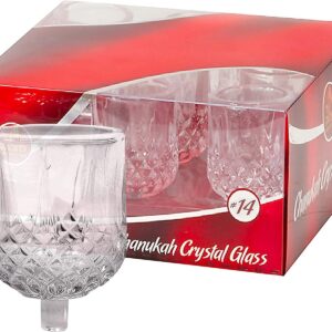Ner Mitzvah Oil Cups Crystal Elegant S14 25614