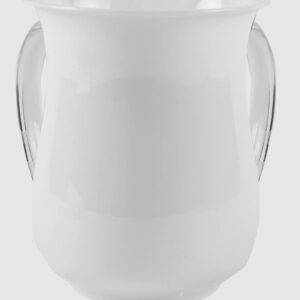 Acrylic Wash Cup Pearl With Clear Handles 5"