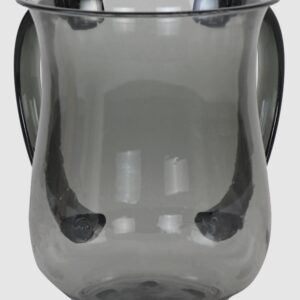 Acrylic Wash Cup Grey With Grey Handles 5"