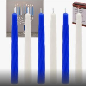 CHANNUKAH CANDLES BLUE AND WHITE 571-S
