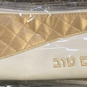 Gold and White Vinyl Knife Bag