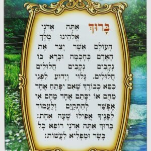 Asher Yatzar Plaque Glass Wall Hanging