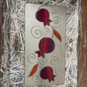 Challah Board Glass Pomegranate Tulip Acrylic 81564