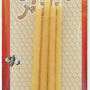 Ner Mitzvah Refills for Silver Lighter Pack4 Hand Made Pure Beeswax Tzinders Medium Size
