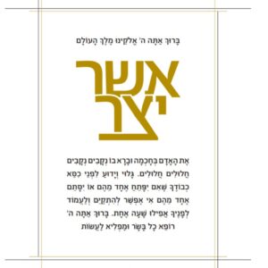 Asher Yatzar Laminated Modern 5x7