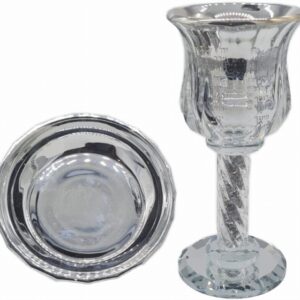Kiddush Cup Crystal Silver Rivers 5628