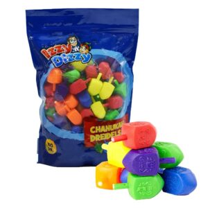 Plastic Dreidels Medium Size Assorted Colors 100 Pieces