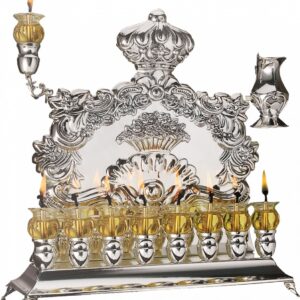 Ner Mitzvah Silver Plated Wall Menorah 30231