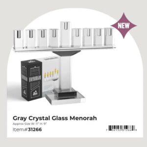 Crystal Menorah Ner Mitzvah 31266