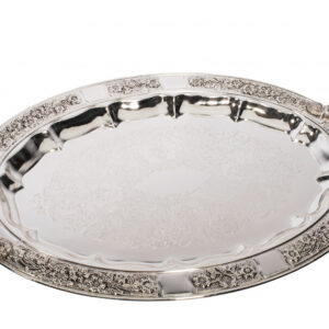 Silver Plated Oval Tray Ner Mitzvah 30280