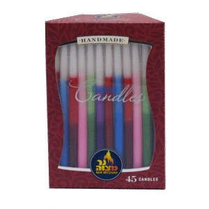 Tri Color Chanukah Candles Ner Mitzvah 28310