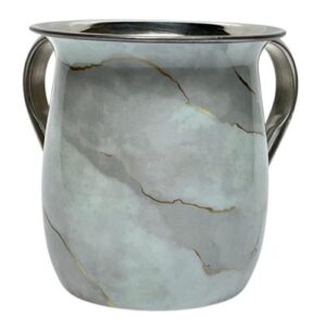 Nickel washing cup white marble aluminum 12 cm