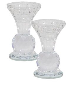 Set of 2 Crystal Candle Holders