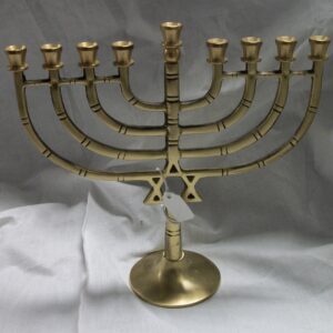Gold Menorah with Maggin David