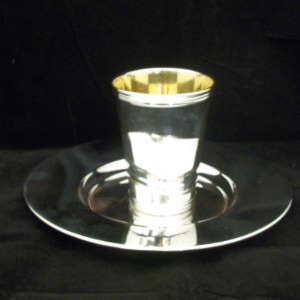 Silver Kiddush Cup with Tray