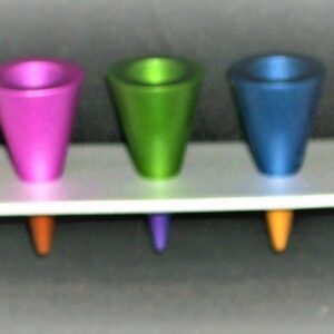 chanukah menorah colorfull cone