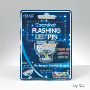 Chanukah Flashing LED Pin