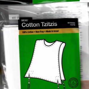 Tzitzis Cotton #18, ROUND Neck, Meyuchad, THIN Tzitzis