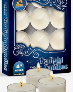 12 x 12pk. Beeswax Tealights - White