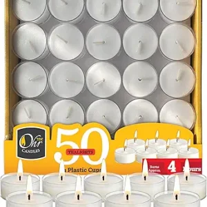 50pk. Tealights in Plastic Cup - Ohr