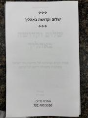Shlalom Ukdusha Beholecha שלום וקדושה באהלך