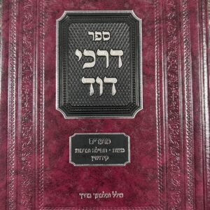 Darchei Dovid Moadim Mitzvos Tefillah דרכי דוד מועדים מצות-תפילה-קידושין
