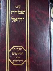 Kovetz Simchas Yechiel Kiddushin קובץ שמחת יחיאל קידושין
