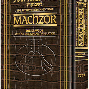Schottenstein Interlinear Shavuos Machzor Full Size Ashkenaz - Alligator Leather