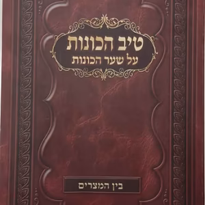 Tiv Hakavonos Bein Hamitzarim טיב הכוונות - על שער הכוונות, בין המצרים