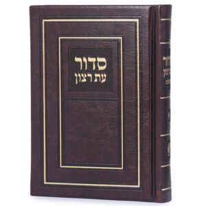 siddur full H/C PU w/case 4x6 ashkenaz brown 33611